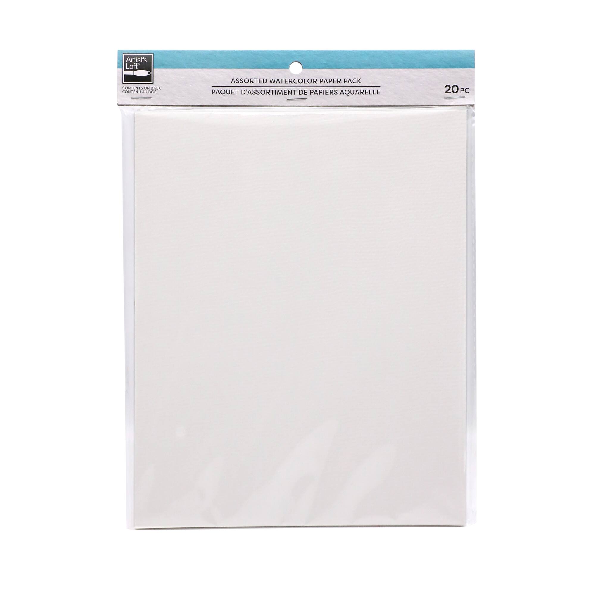 12 Packs: 20ct. (240 total) 8" x 10" Assorted Watercolor Paper Pack by Artist's Loft™